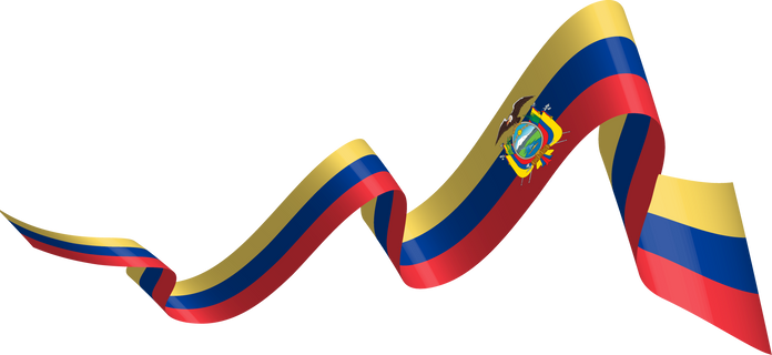 Ecuador flag ribbon flutter